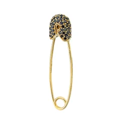 The Last Line Pavé Top Safety Pin Earring