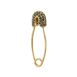 The Last Line Pavé Top Safety Pin Earring