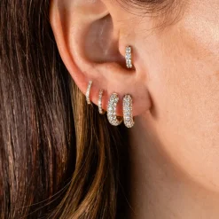 The Last Line Pavé Wide Hoop #4