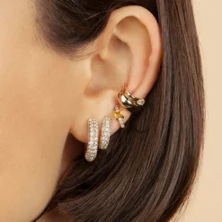 The Last Line Pavé Wide Hoop #3