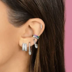 The Last Line Pavé Wide Hoop #4