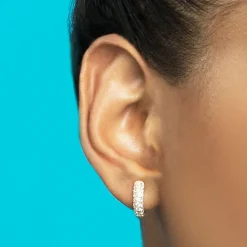 The Last Line Pavé Wide Hoop #4