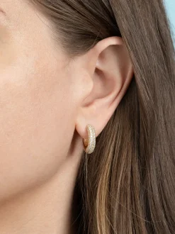 The Last Line Pavé Wide Hoop #3