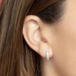 The Last Line Pavé Wide Hoop #4