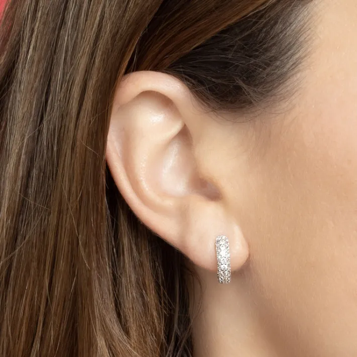 The Last Line Pavé Wide Hoop #4