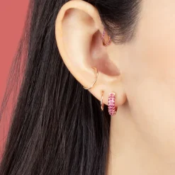 The Last Line Pavé Wide Hoop #4