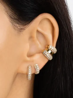 The Last Line Pavé Wide Hoop #3