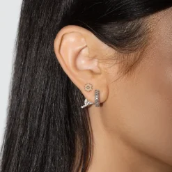 The Last Line Pavé Wide Hoop #4