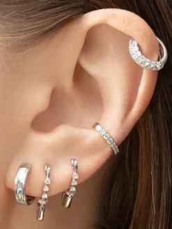The Last Line Pavé Wide Hoop #4