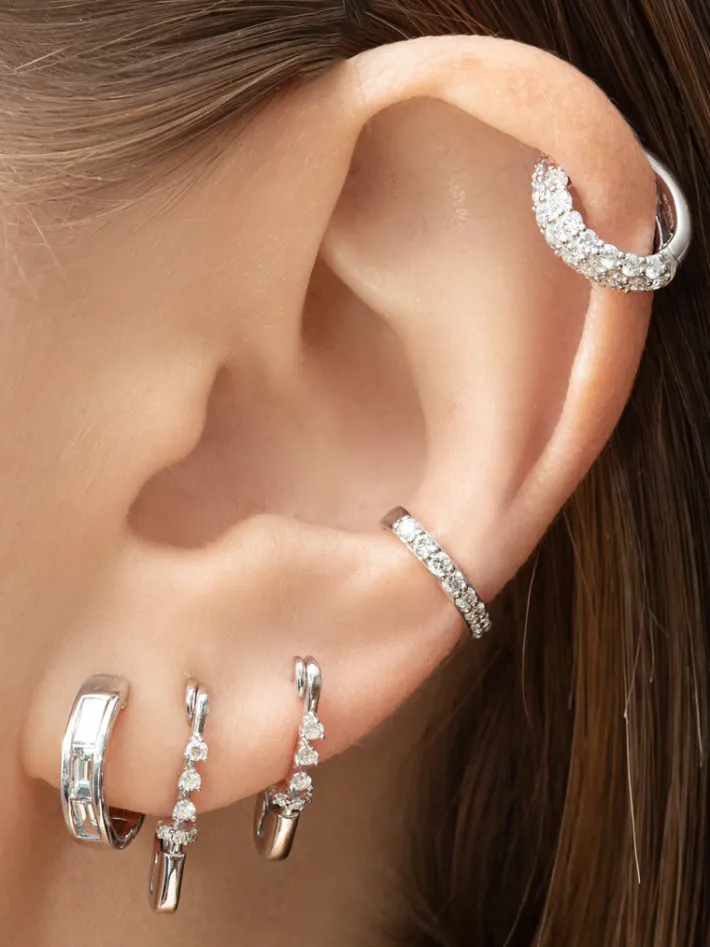 The Last Line Pavé Wide Hoop #4