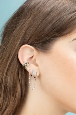The Last Line Pavé Wide Hoop #4