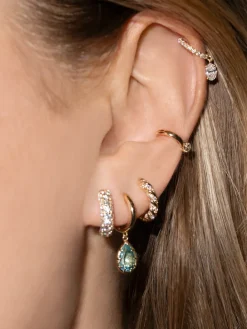 The Last Line Pavé Wide Hoop #4