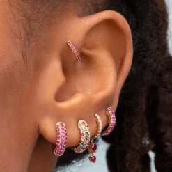 The Last Line Pavé Wide Hoop #4