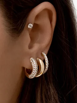 The Last Line Pavé Wide Hoop #3