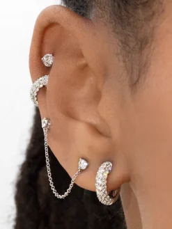 The Last Line Pavé Wide Hoop #4