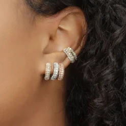 The Last Line Pavé Wide Hoop #4