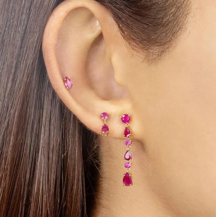 The Last Line Pear Stud Earring
