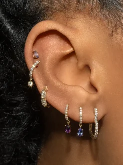The Last Line Pear Stud Earring