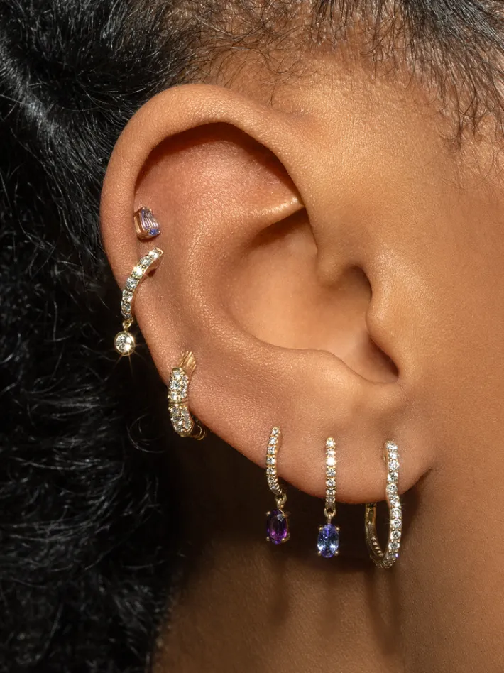 The Last Line Pear Stud Earring