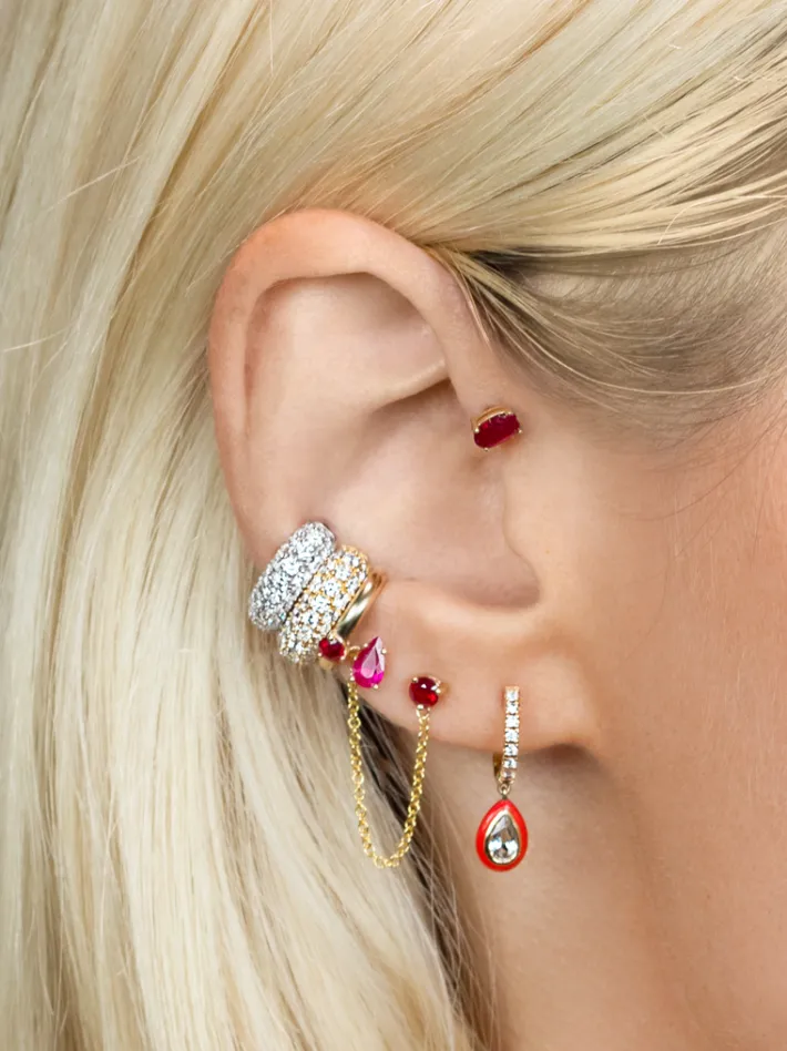The Last Line Pear Stud Earring