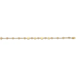 The Last Line Personalized Diamond Flower Tennis Bracelet