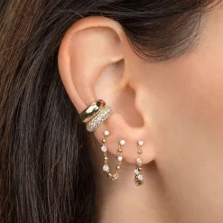 The Last Line PRE ORDER Stud and Sphere Chain Earring