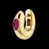 The Last Line Ruby Oval Wide Hoop #4