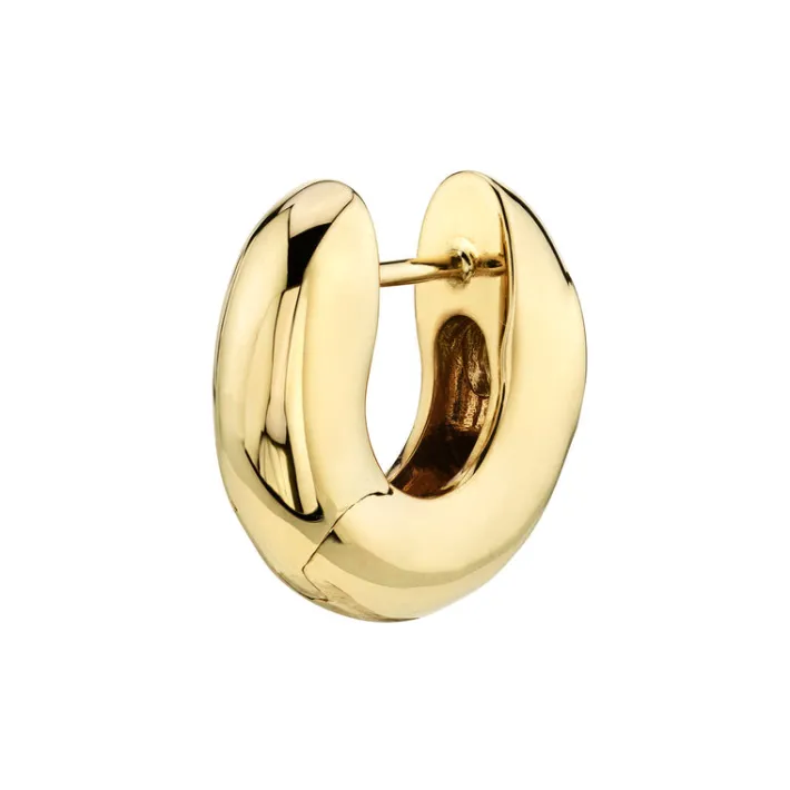 The Last Line Ruby Oval Wide Hoop #4