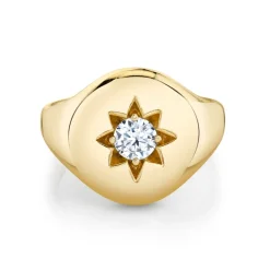 The Last Line Star Set Signet Ring