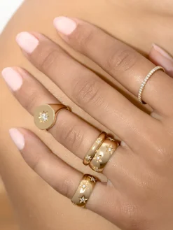 The Last Line Star Set Signet Ring