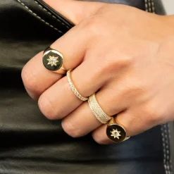 The Last Line Star Set Signet Ring