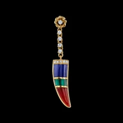 The Last Line Stone Horn Earring