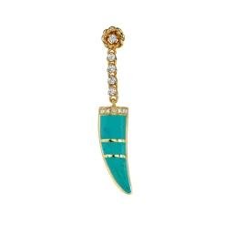 The Last Line Stone Horn Earring