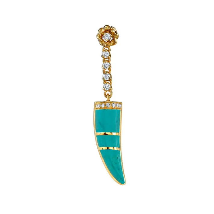 The Last Line Stone Horn Earring