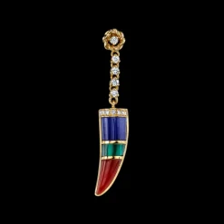 The Last Line Stone Horn Earring