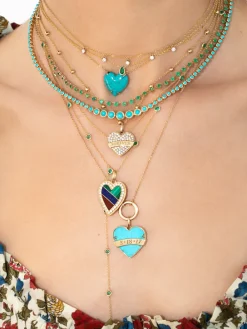 The Last Line Tattoo Heart Pendant