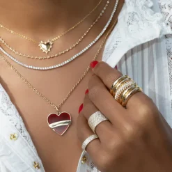 The Last Line Tattoo Heart Pendant