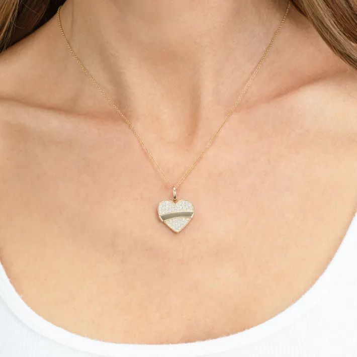 The Last Line Tattoo Heart Pendant