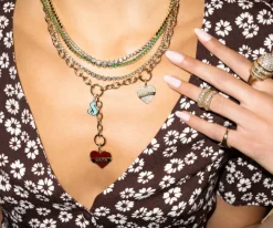 The Last Line Tattoo Heart Pendant