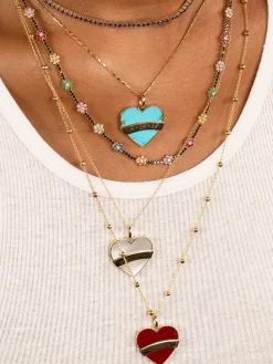 The Last Line Tattoo Heart Pendant