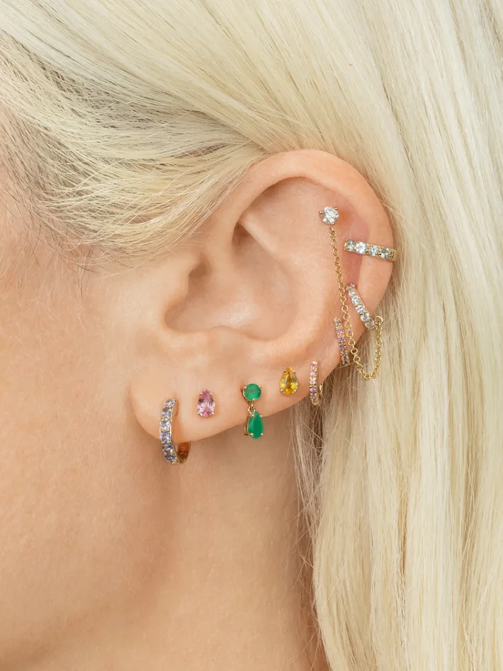 The Last Line Teardrop Stud
