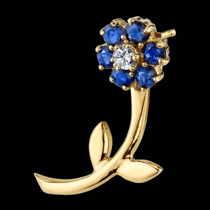 The Last Line Teddy Flower Earring