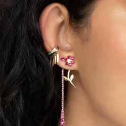 The Last Line Teddy Flower Earring