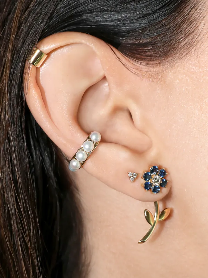 The Last Line Teddy Flower Earring