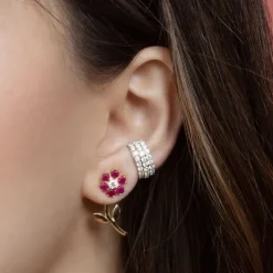 The Last Line Teddy Flower Earring