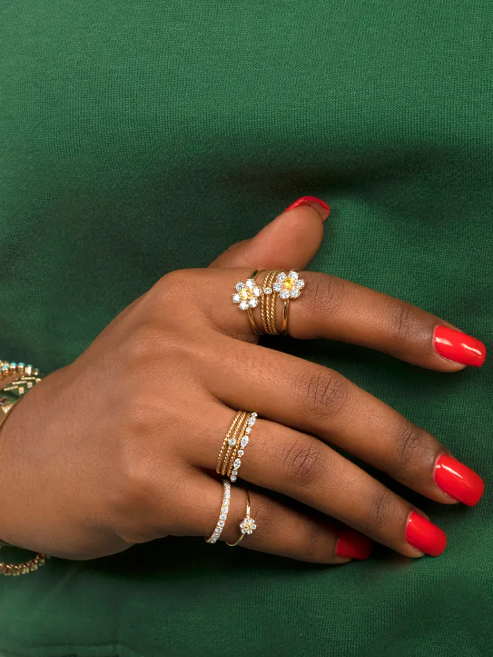 The Last Line Teddy Flower Ring