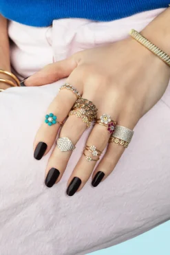 The Last Line Teddy Flower Ring