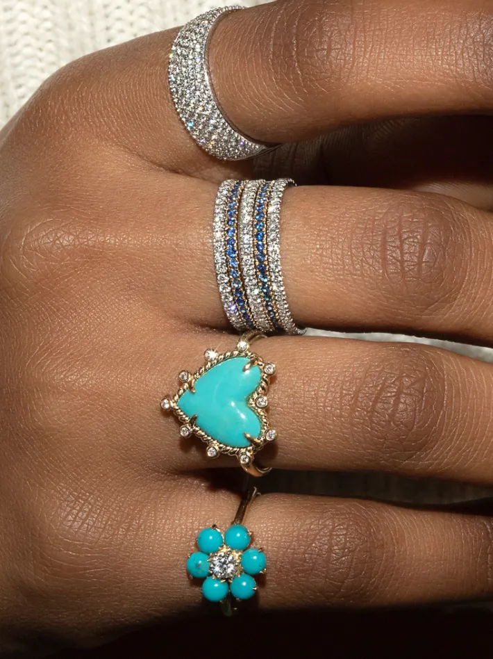 The Last Line Teddy Flower Ring