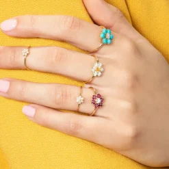 The Last Line Teddy Flower Ring