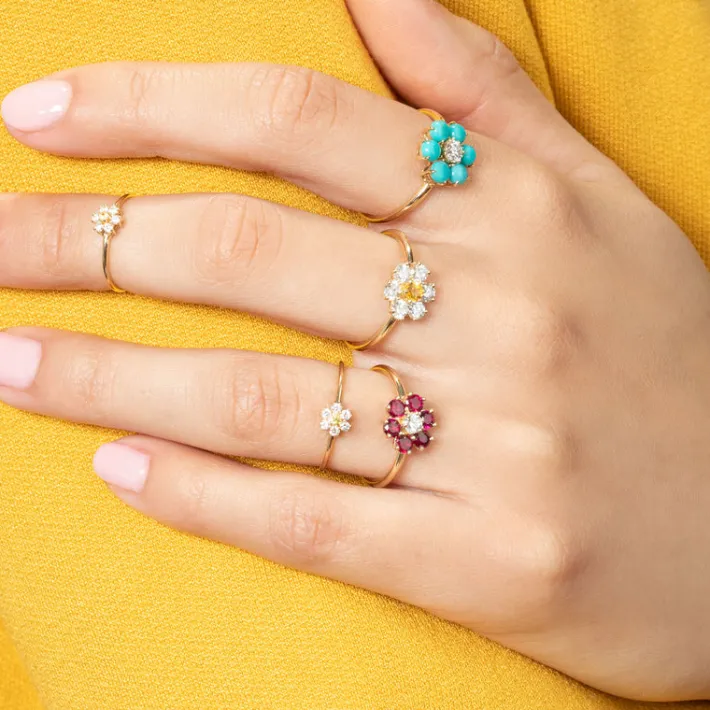 The Last Line Teddy Flower Ring